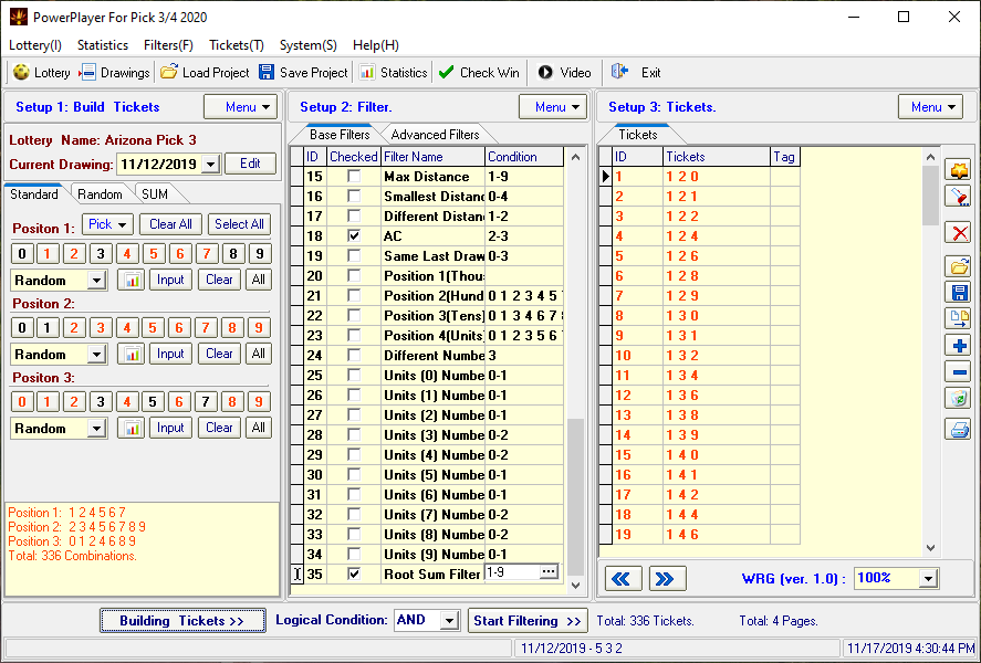 Pick 4 Root Sum Chart